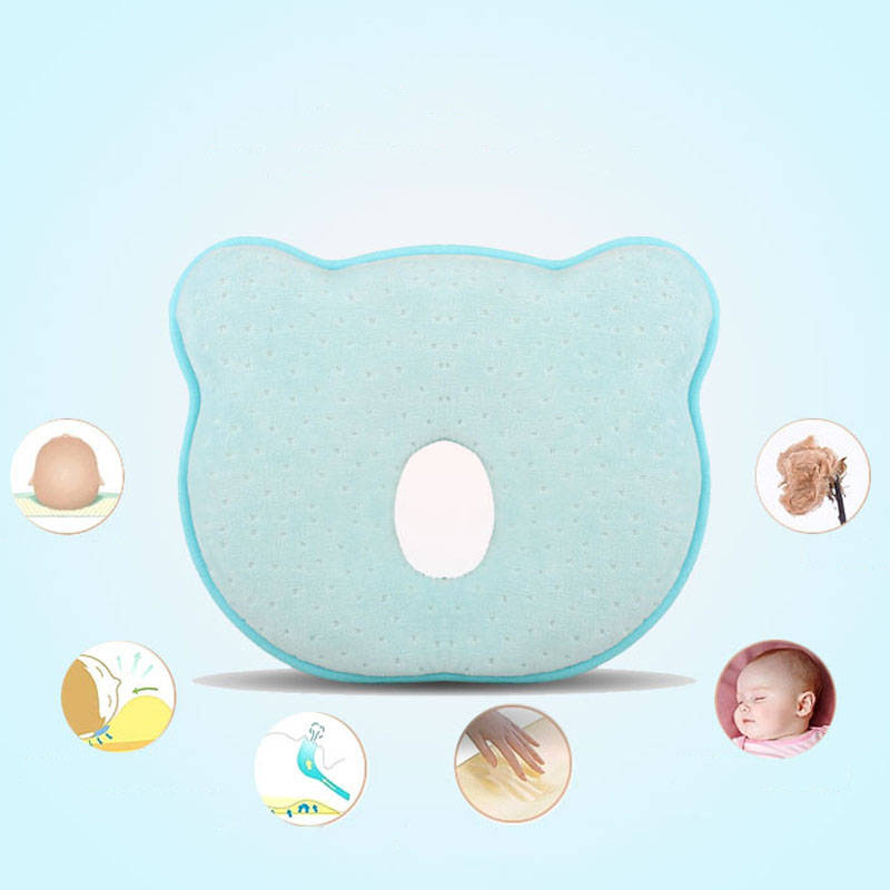 Baby Pillow Infant Toddler Sleep Positioner Anti Roll Cushion Flat Head Prot