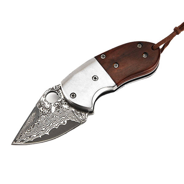 LAOTIE Damascus Steel Blade Pocket Folding Knife Outdoor Camping Survival Tool Fishing Tyer Tool