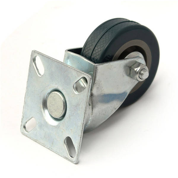 0mm Heavy Duty Rubber Swivel Castor Wheels Trolley Caster Brake