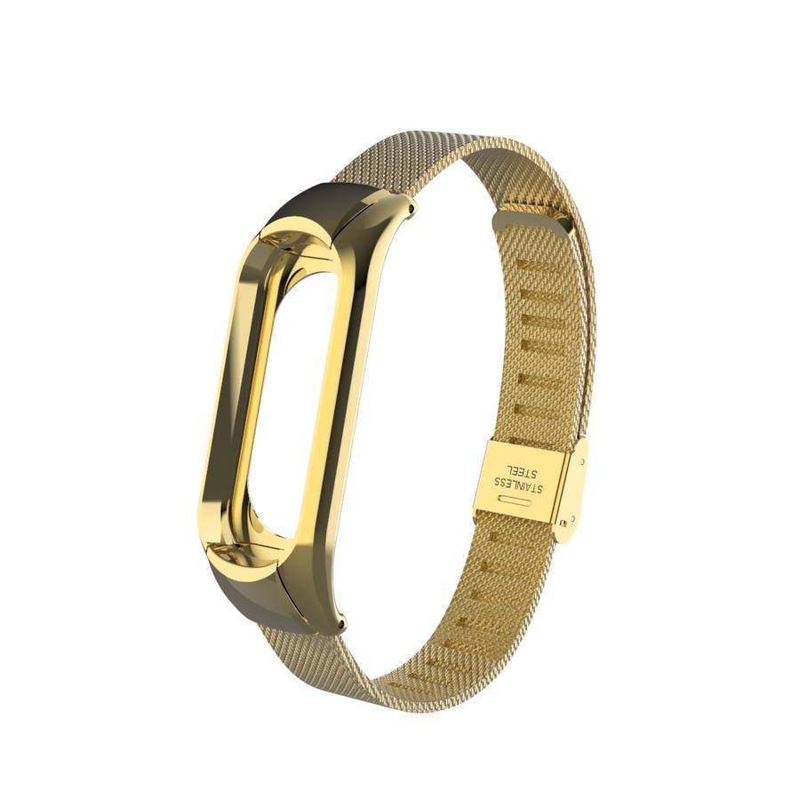 Xiaomi Mi Band 3 Smart Watch Metal Strap Screwless Buckle Stainless Steel Replacement Wristband