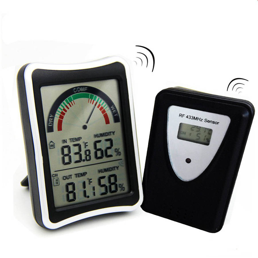 Digital Wireless Temperature Humidity Meter Electronic Thermometer Weather S