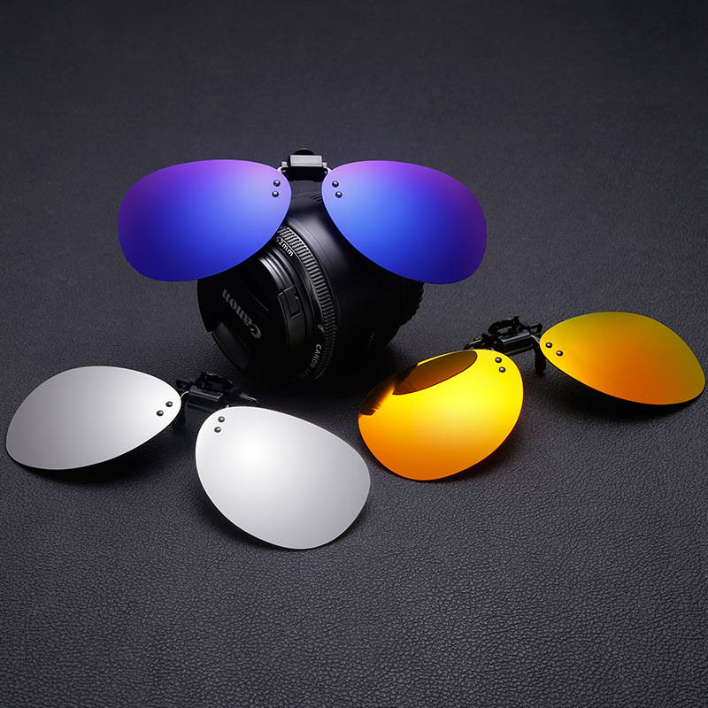 3Pcs Clip-on Night Vision UV400 Polarized Lens Glasses Outdoor Driving Sunglasses