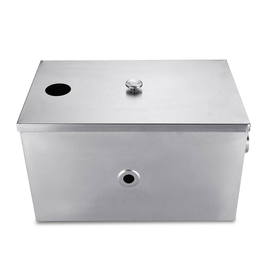 5GPM Stainless Steel Grease Trap Interceptor Set Restaurant For Kitchen Wastewater