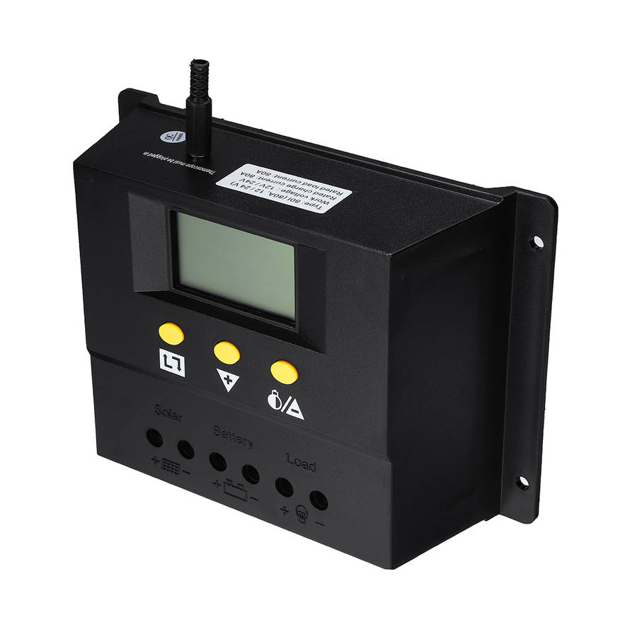 12/24V 80A Solar Charge Controller 960W/1920W Auto PWM Battery Charger Regulator