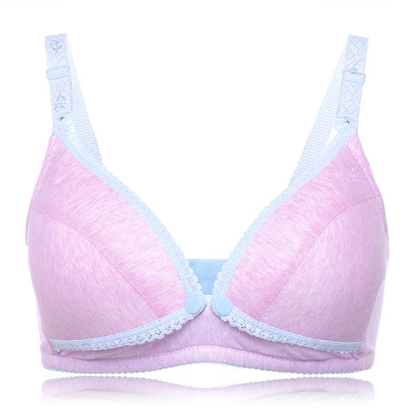 Cozy Front Closure Wireless Nursing Bra (COLOR: PURPLE | SIZE: XL)