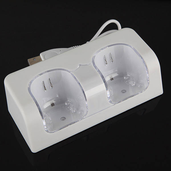 Charging Dock & 2 PCS Rechargeable Battery Pack Bundle For Wii Remote