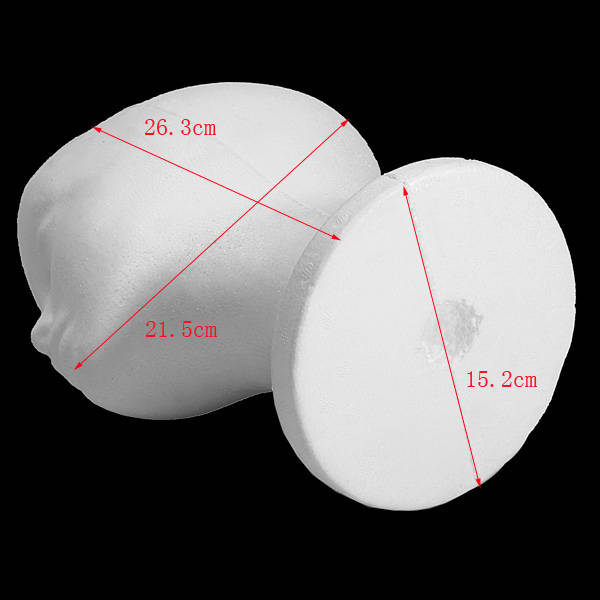 Foam Mannequin Head Model Display Wig Hat Stand White Foams
