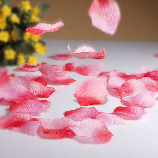 Silk Flower Petals Artificial Rose Petals Wedding Party Favor (COLOR: WINERED)