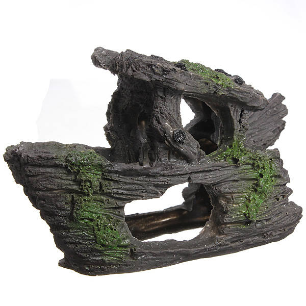 Aquarium Fish Tank Rock Shipwrecks Hiding Cave Landscape Decor