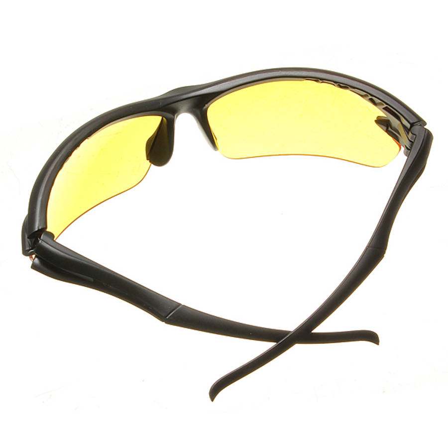 Night Vision UV400 Driving Riding Glasses Sun Glassess Yellow Lens