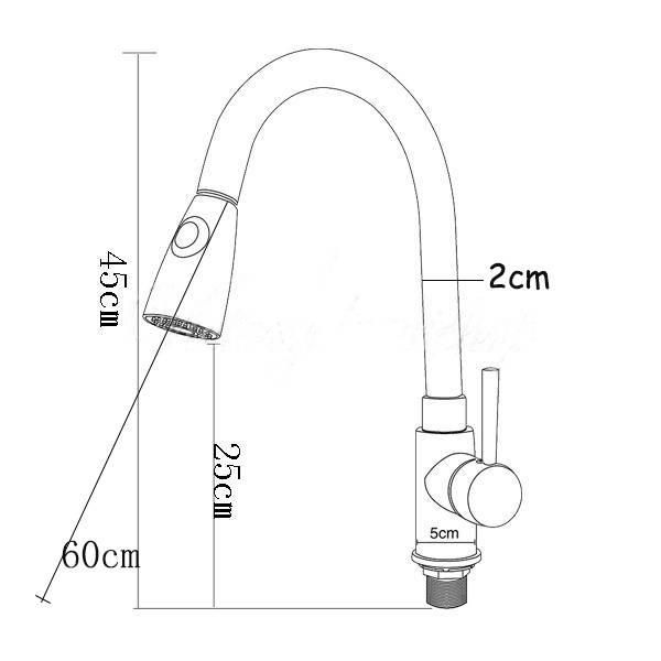 smoked pull kitchen faucets