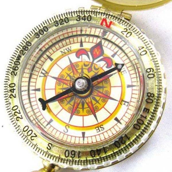 Outdoor Camping Hiking Compass Brass Survival Pocket Compass