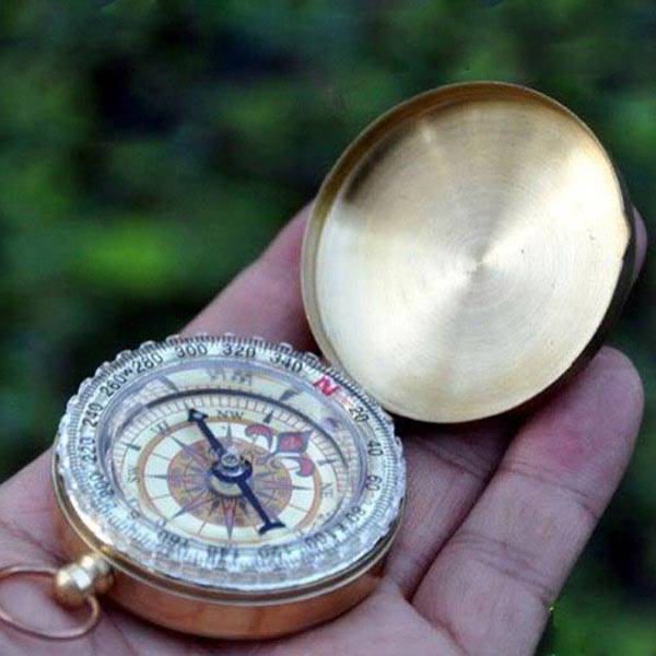 Outdoor Camping Hiking Compass Brass Survival Pocket Compass