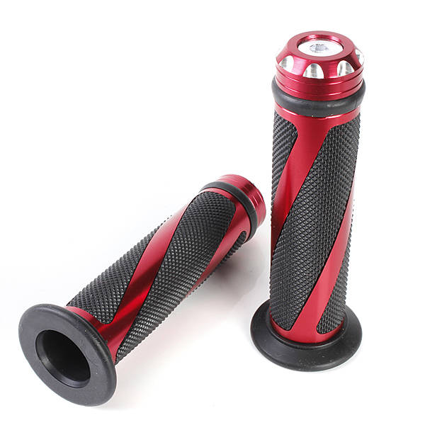 CNC Aluminum Motorcycle Handlebar Gel Hand Grips Bar Rubber
