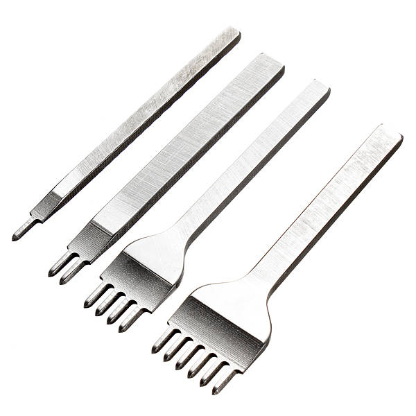 1,2,4,6 prong 3mm Leather Craft Punch Stitching Hole Punches Tools (SIZE: 2PRONG)