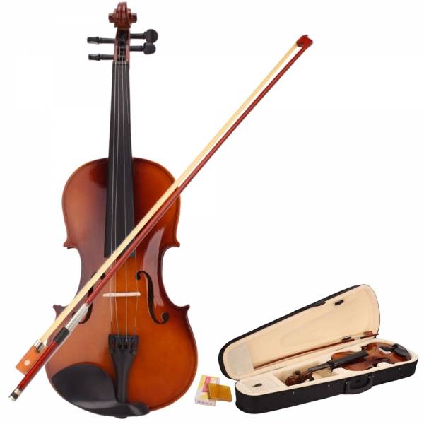 4/4 Acoustic Violin with Case Bow Rosin for Violin Beginner (COLOR: NATURAL)