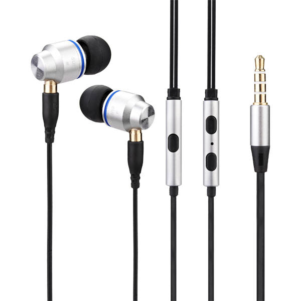 SUR-S530 Deep Bass In-ear Metal Removable Ear Head Earphone With Mic