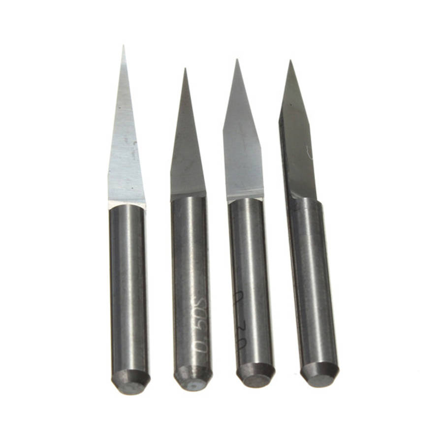 0.1mm 10/15/20/30 Degree 3.175mm Carbide PCB Engraving Bits CNC Router
