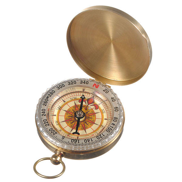 Outdoor Camping Hiking Compass Brass Survival Pocket Compass