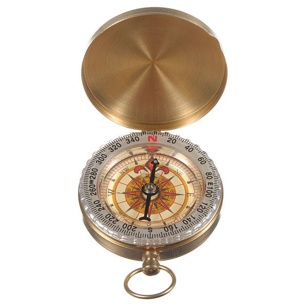 Outdoor Camping Hiking Compass Brass Survival Pocket Compass