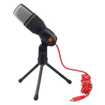 podcast microphone Universal Noise Cancelling HD 3.5mm Microphone with Tripod Stand