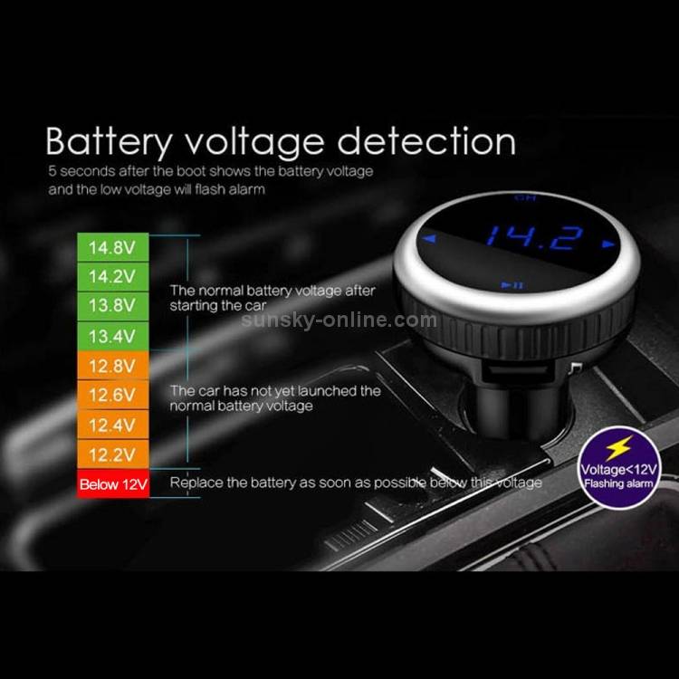 BT69 Car Stereo Radio Bluetooth MP3 Audio Player Multi-functional Bluetooth Hands-free Calling