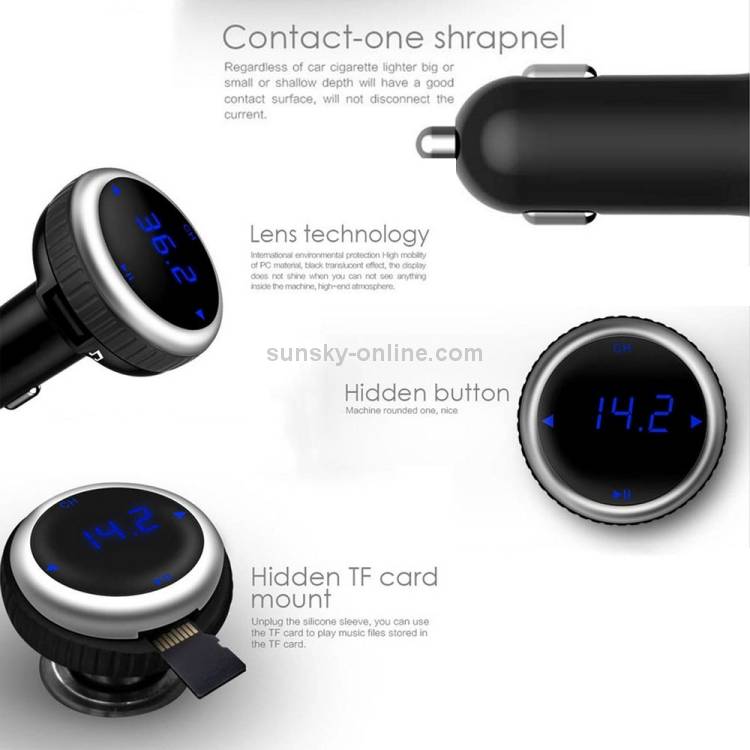 BT69 Car Stereo Radio Bluetooth MP3 Audio Player Multi-functional Bluetooth Hands-free Calling