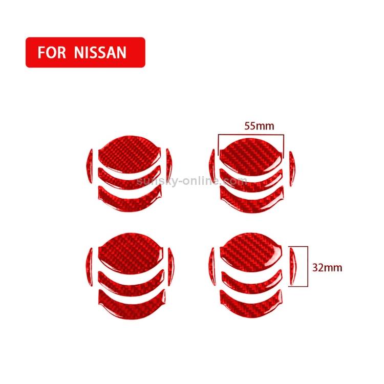20 PCS / Set Carbon Fiber Car Central Air Outlet Decorative Sticker for Nissan GTR R35 2008-2016