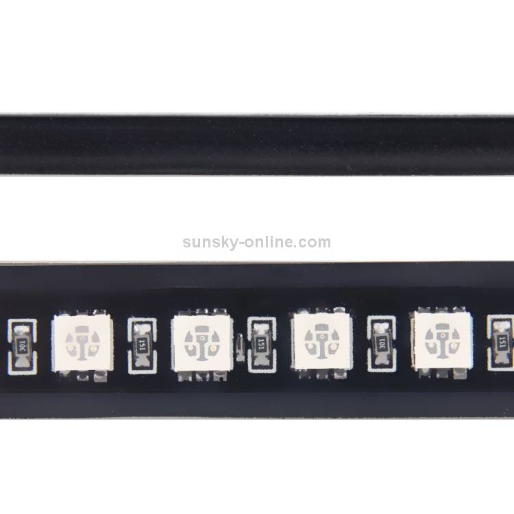 56cm RGB 48 LED 5050 SMD Car Knight Rider Strip Light with Remote Controller