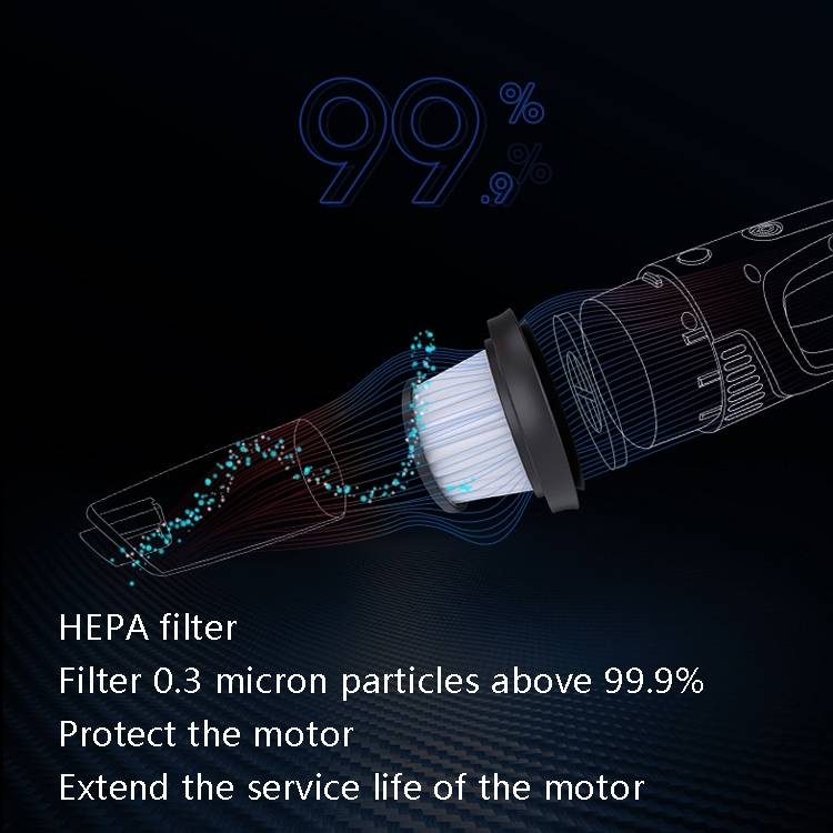 Car Vacuum Cleaner High Suction Portable Hand-Held Vacuum Cleaner Wired Black