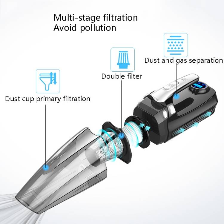 R-6055 Vacuum Cleaner 4 in 1 Inflatable Pump Home Car Two-Purpose High Power Vacuum Cleaner