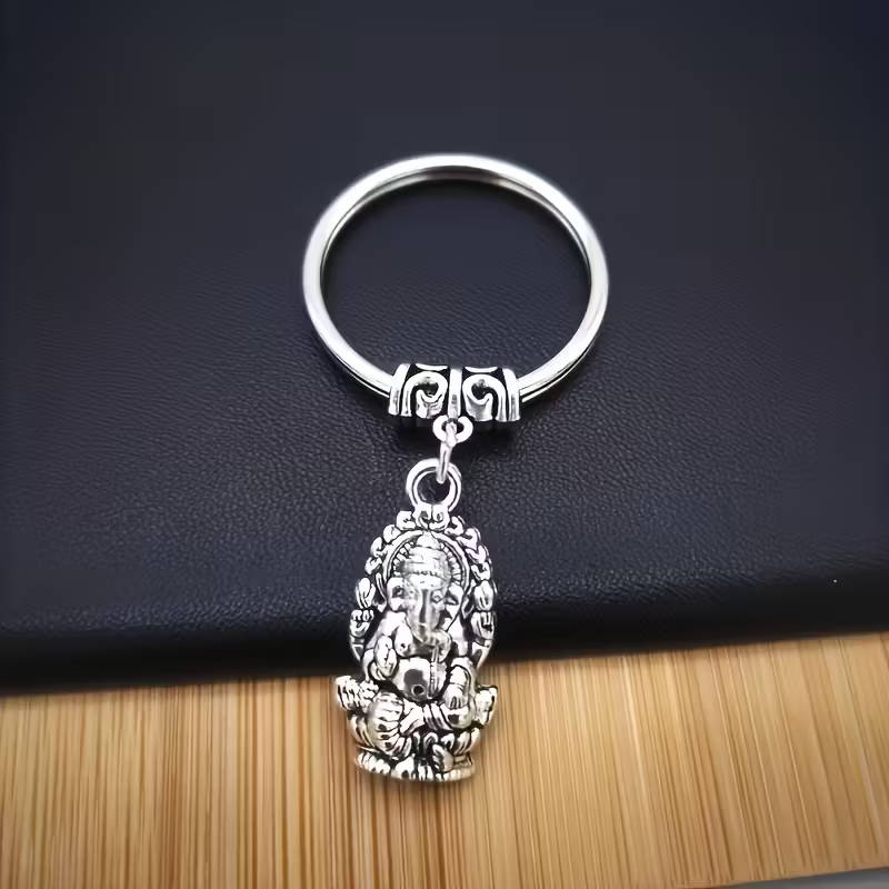 1x Men's Holy Elephant Ganesha Keychain