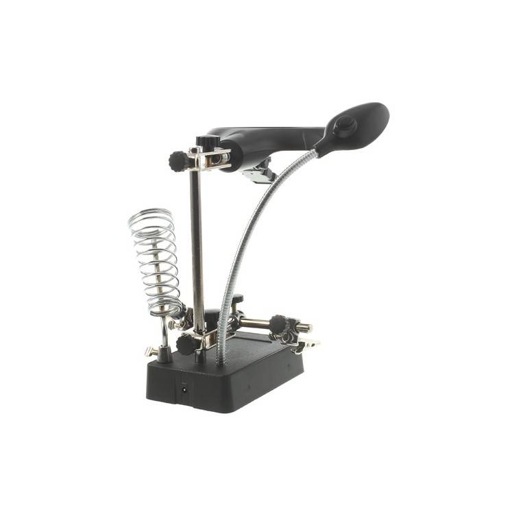 5 LED Auxiliary Clip Magnifier AC/DC Interchangeable Desktop Welding Modelling Tool-5