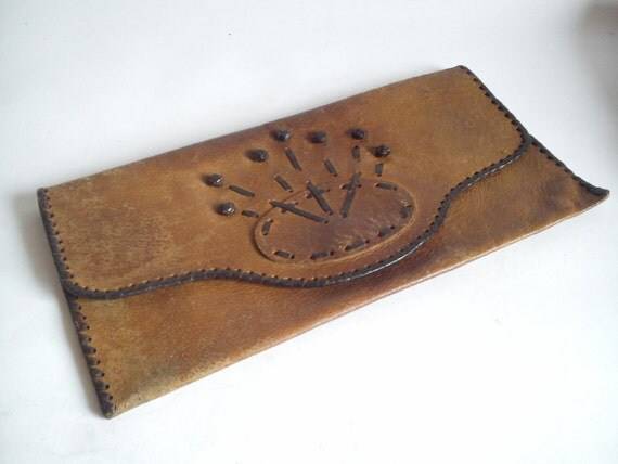 Vintage leather ladies handbag