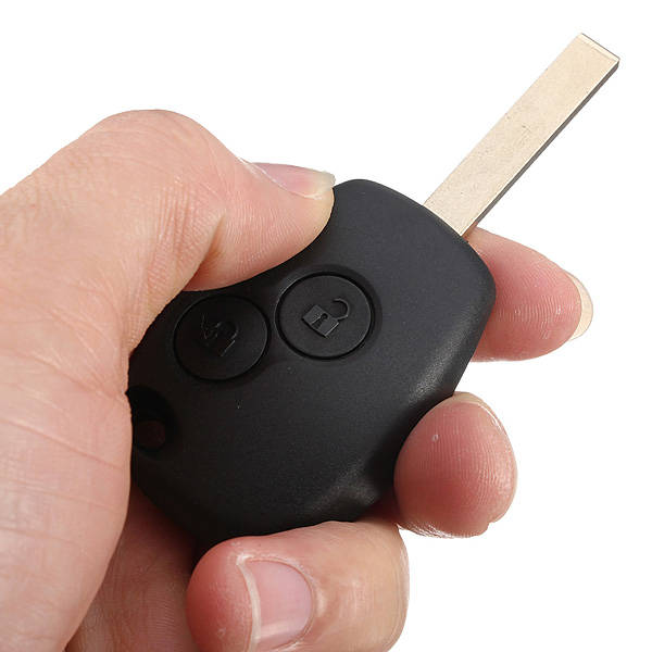 2 Buttons Key Keyless Remote Shell Case Uncut Blade For Renault