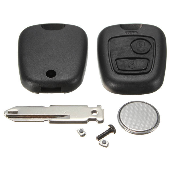 2 Button Remote Key Case Shell Switch Repair Kit For Peugeot 307