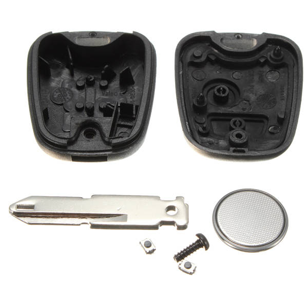 2 Button Remote Key Case Shell Switch Repair Kit For Peugeot 307