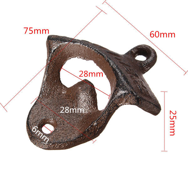Metal Retro Wall Mounted Bottle Opener Hanging Hook Beer Bottle Opener