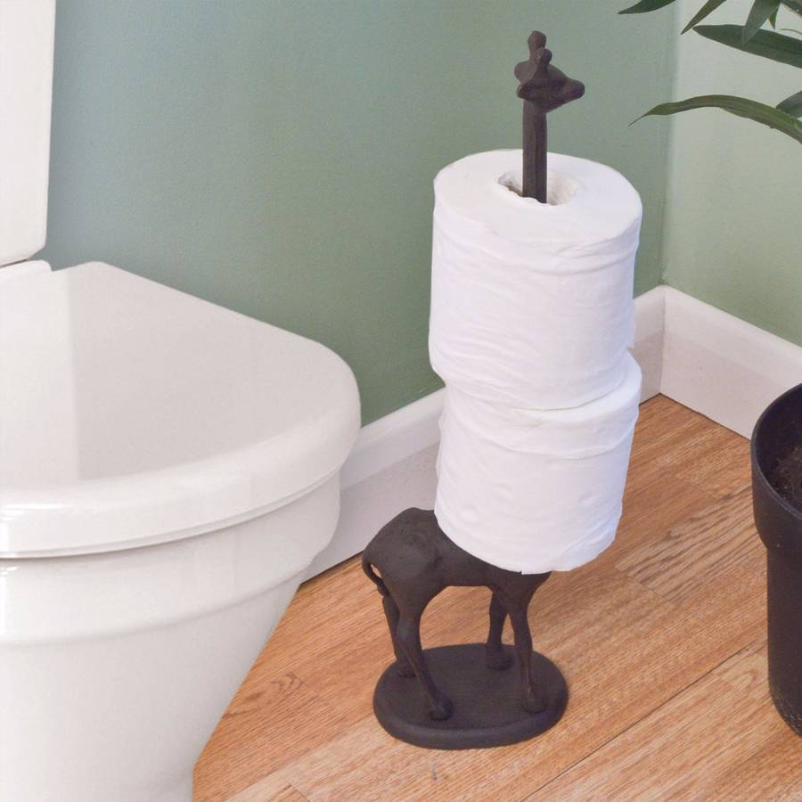 Metal Standing Metal Giraffe Toilet Paper Tissue Dispenser Storage Holder Toilet Paper Tissue