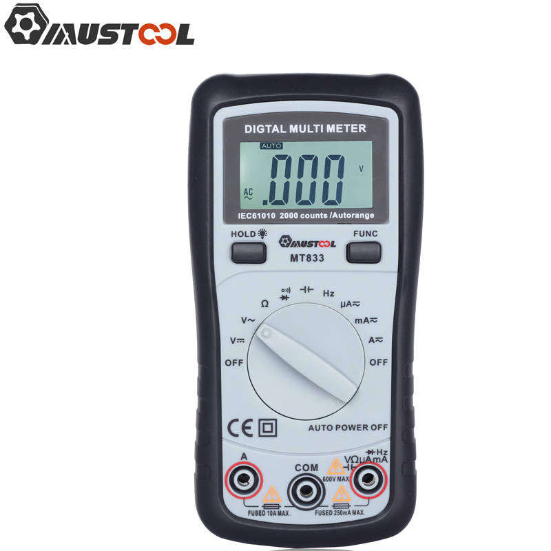 MUSTOOL MT833 2000 Counts Auto Ranging Digital Multimeters DC Current
