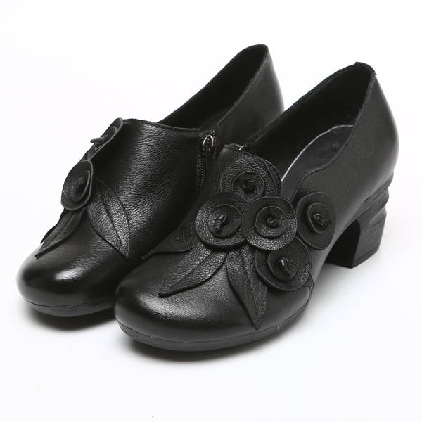 SOCOFY Floral Stitching Casual Soft Sole Short Shoes