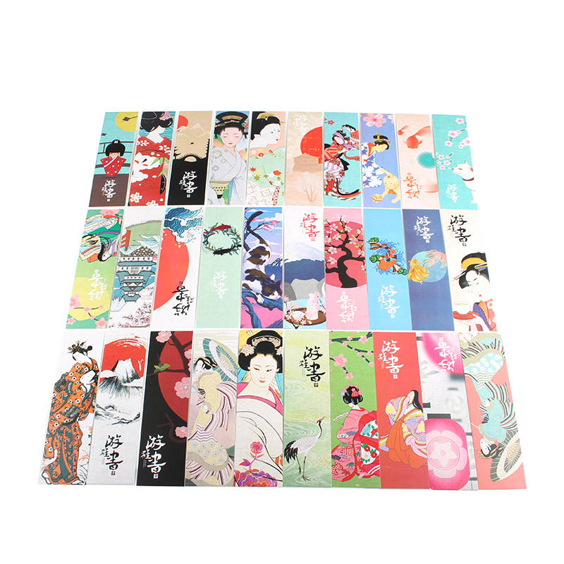 30pcs/lot Cute Kawaii Paper Bookmark Vintage Japanese Style Book Marks For Kids School Materials