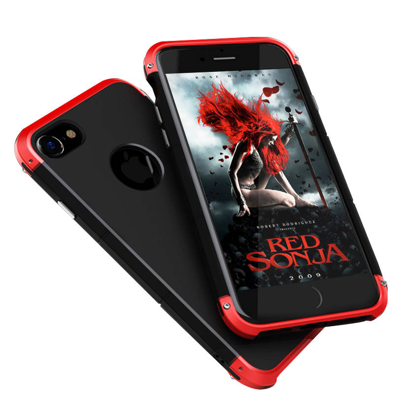 3 In 1 Metal Bumper Frame Hard PC Shell Case For iPhone 7 & 8