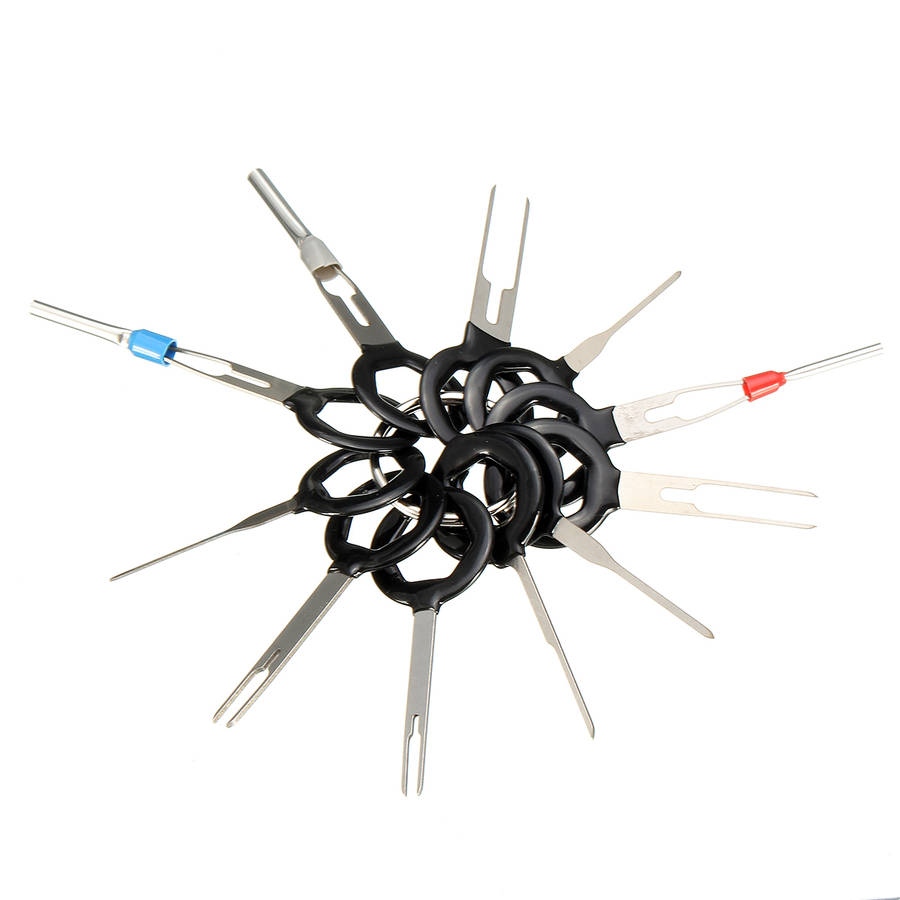 Excellway&reg; 11Pcs Terminal Removal Tool Kit Wiring Connector Pin Release Extractor