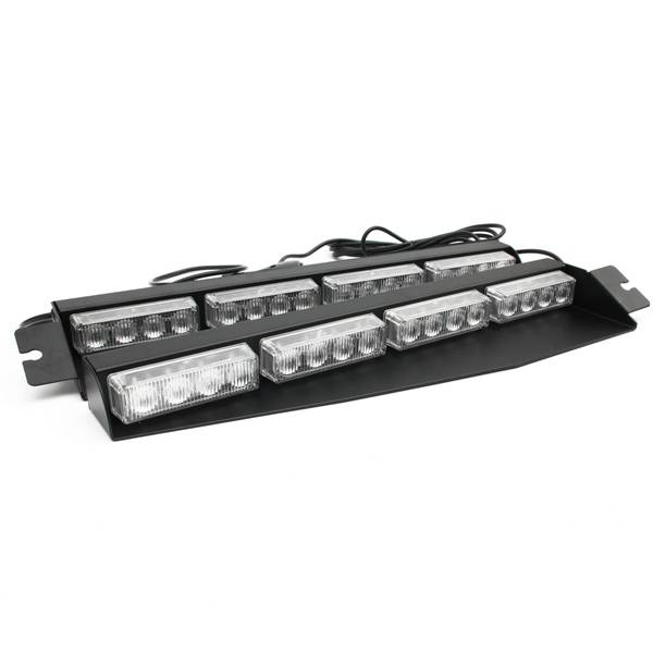 16 LED 24W Blue Emergency Traffic Advisor Vehicle Strobe LED Car Lights Bar