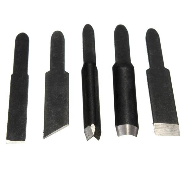 Drillpro Woodworking Carving Chisel Carving Machine Tool with 5 Carving Blades