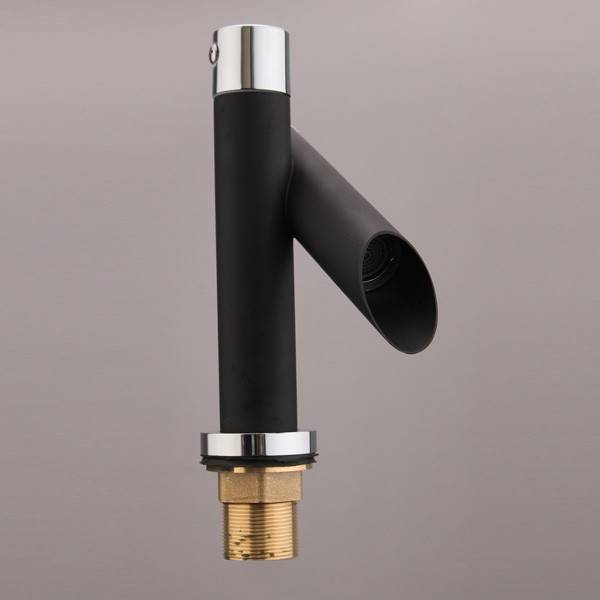 Kitchen Unique Single Handle Black Bathroom Bath Basin Sink Mixer Tap Waterfall Faucet
