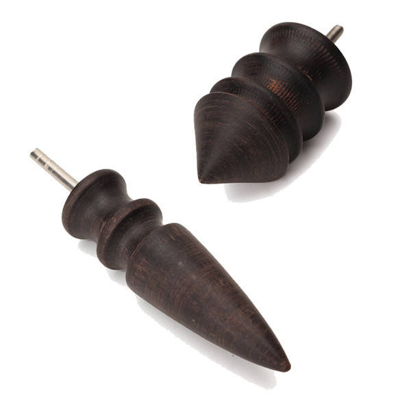 Wooden Leather Craft Edge Polished Rod Slicker Grinding Tool S/L