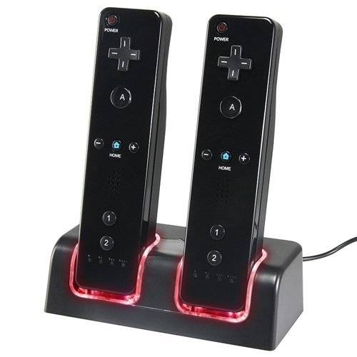 New Charger Dock + 2 x Battery for Nintendo Wii Remote