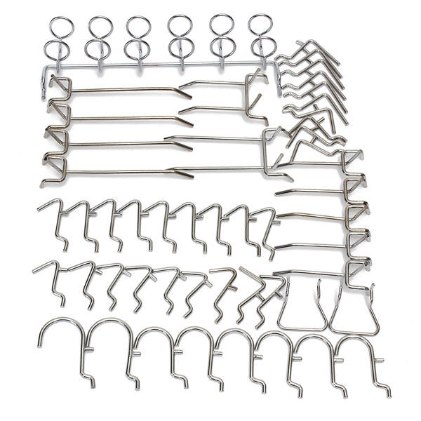50Pcs Pegboard Display Hooks Assortment Kit  Store Organizing Tools